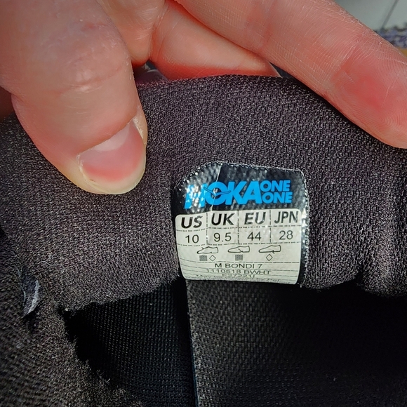 HOKA One One  Black and White Running Shoes Size 10 - Picture 6 of 9